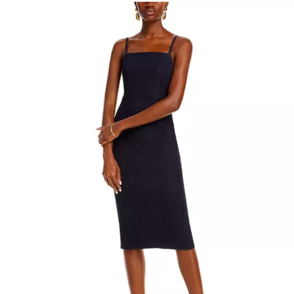 Aqua Denim Midi Dress